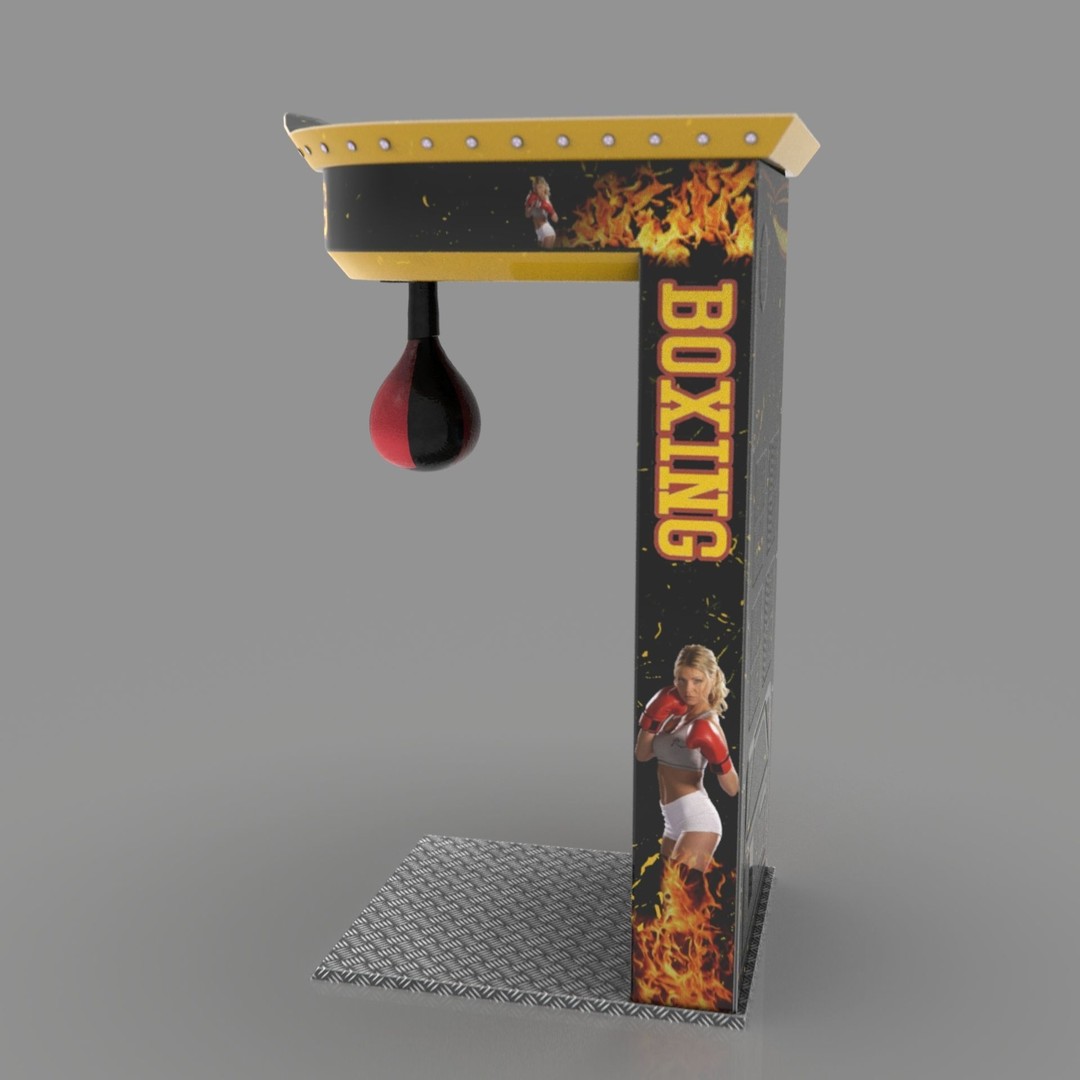 Boxer Arcade Machine 3D Model – High Poly Game Asset, FBX, PBR Textures - View 20