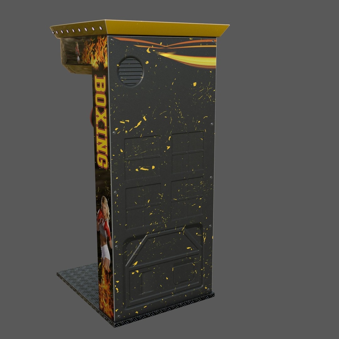 Boxer Arcade Machine 3D Model – High Poly Game Asset, FBX, PBR Textures - View 5