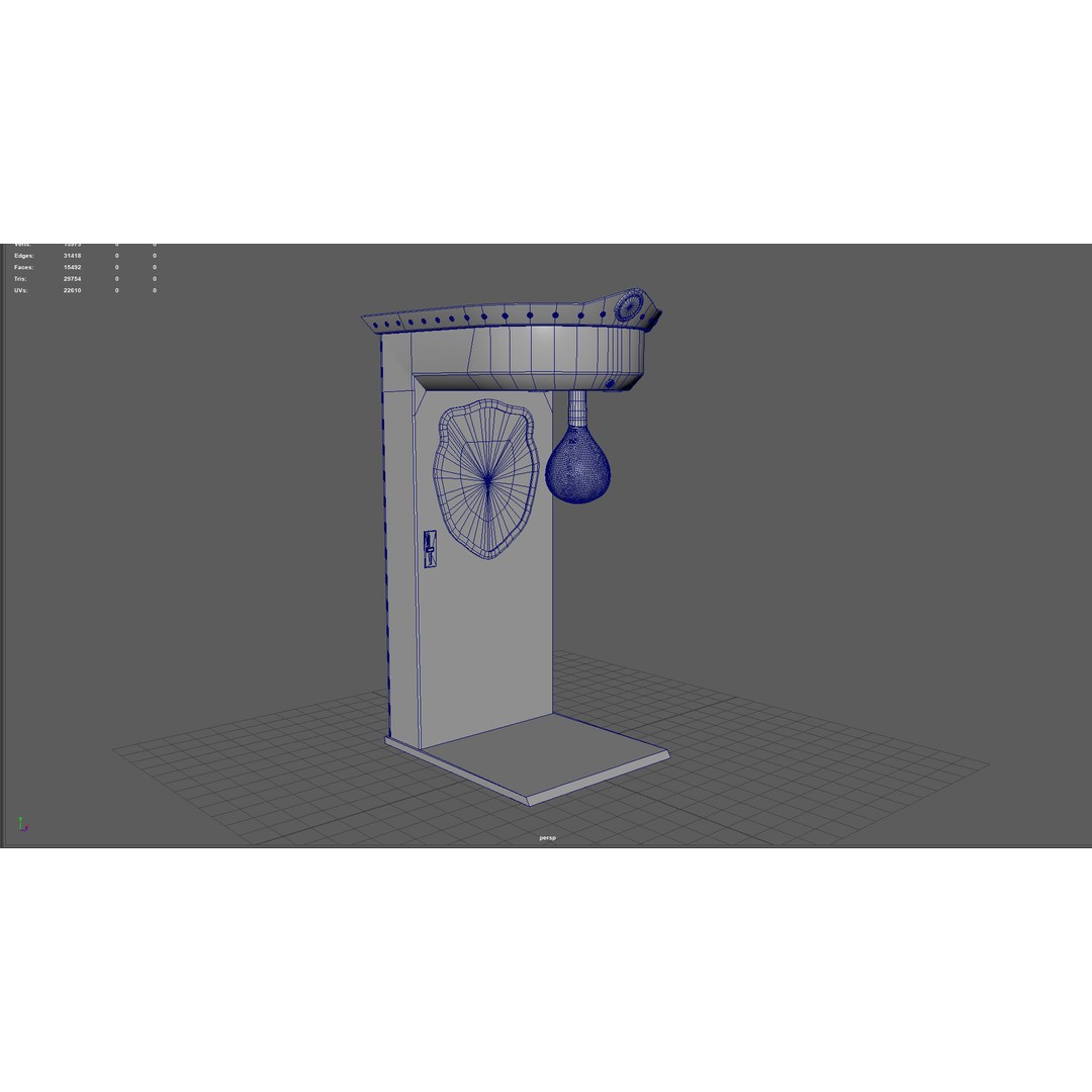 Boxer Arcade Machine 3D Model – High Poly Game Asset, FBX, PBR Textures - View 9