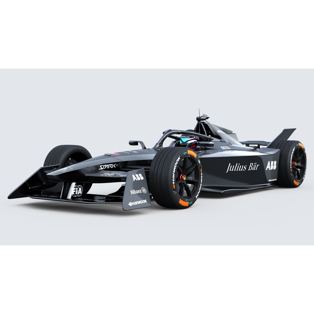 Formula E Gen3 2023 3D Model – High Poly Racing Car Asset, FBX - View 3