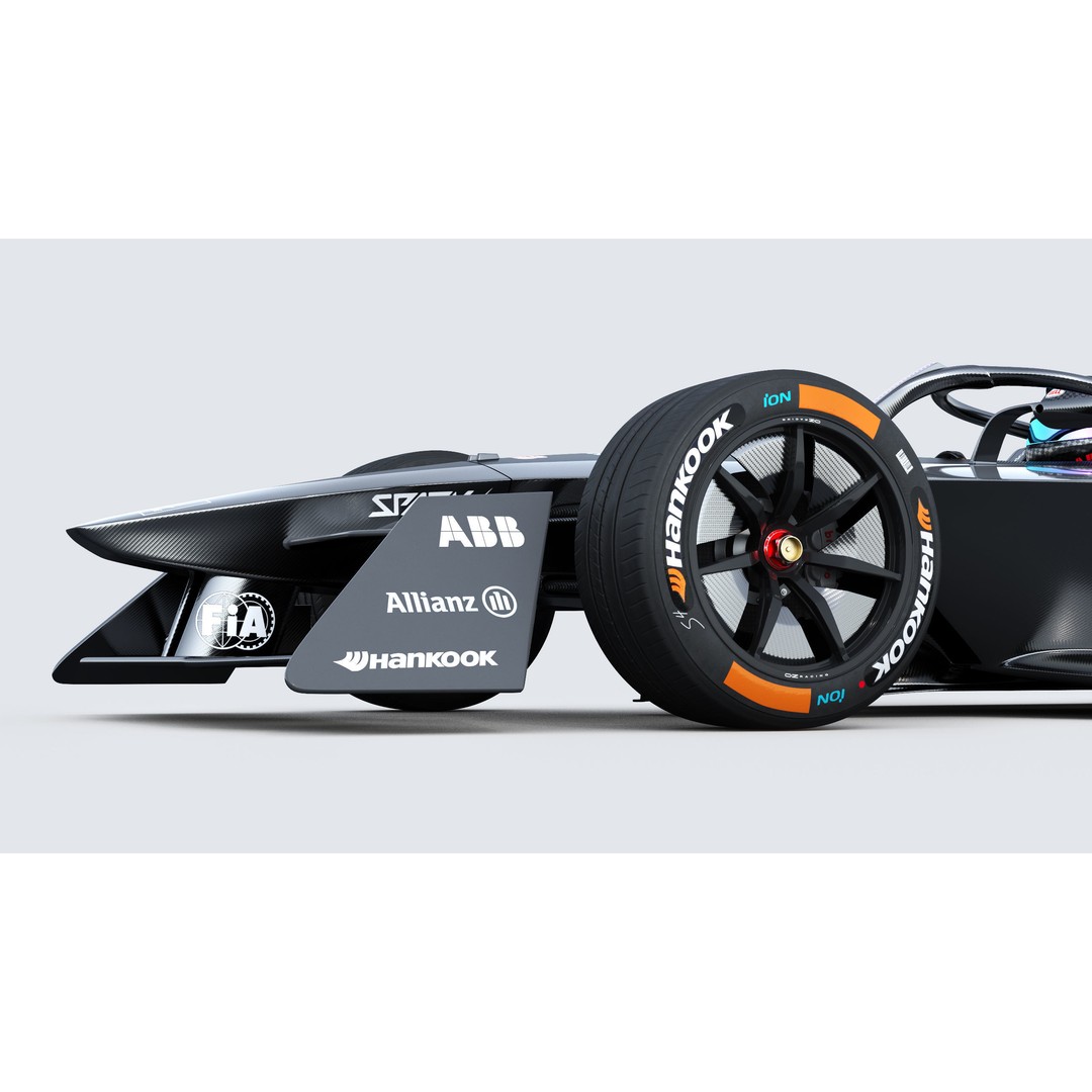 Formula E Gen3 2023 3D Model – High Poly Racing Car Asset, FBX - View 4