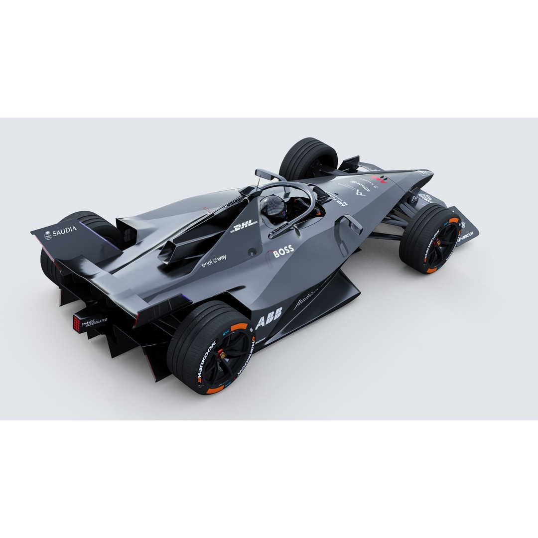 Formula E Gen3 2023 3D Model – High Poly Racing Car Asset, FBX - View 8