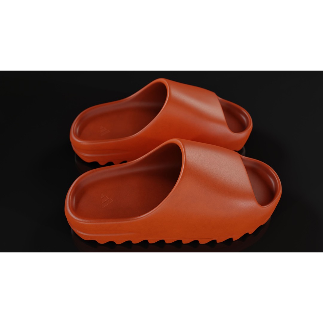 Adidas Yeezy Sliders 3D Model – Low Poly Game Asset, Blender & FBX - View 10