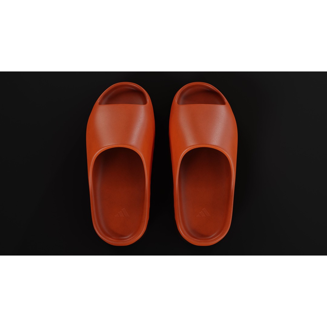 Adidas Yeezy Sliders 3D Model – Low Poly Game Asset, Blender & FBX - View 11