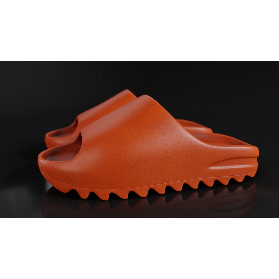 Adidas Yeezy Sliders 3D Model – Low Poly Game Asset, Blender & FBX - View 12