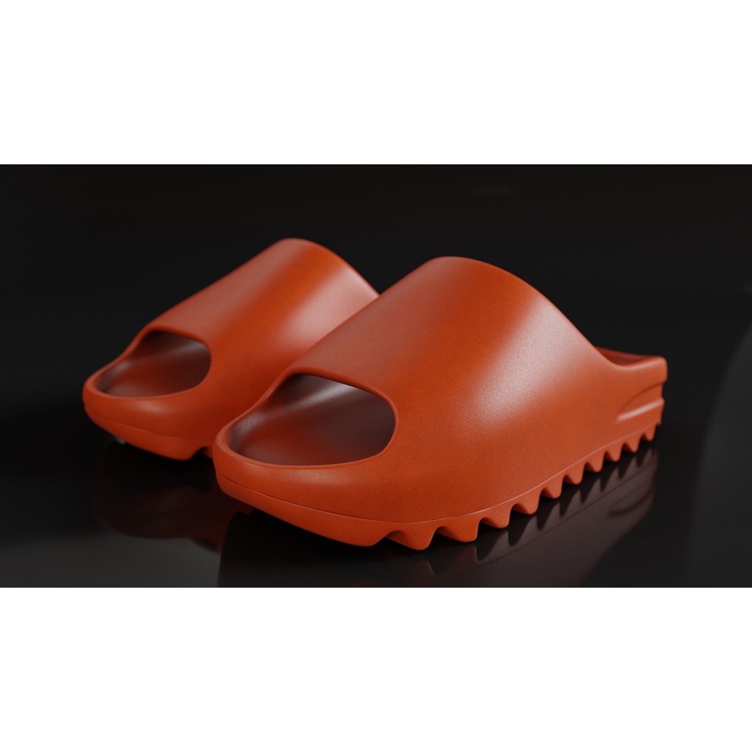Adidas Yeezy Sliders 3D Model – Low Poly Game Asset, Blender & FBX - View 13