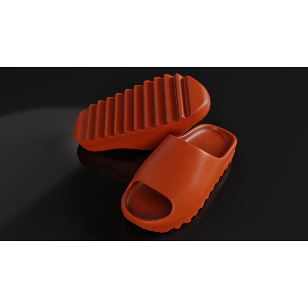 Adidas Yeezy Sliders 3D Model – Low Poly Game Asset, Blender & FBX - View 15