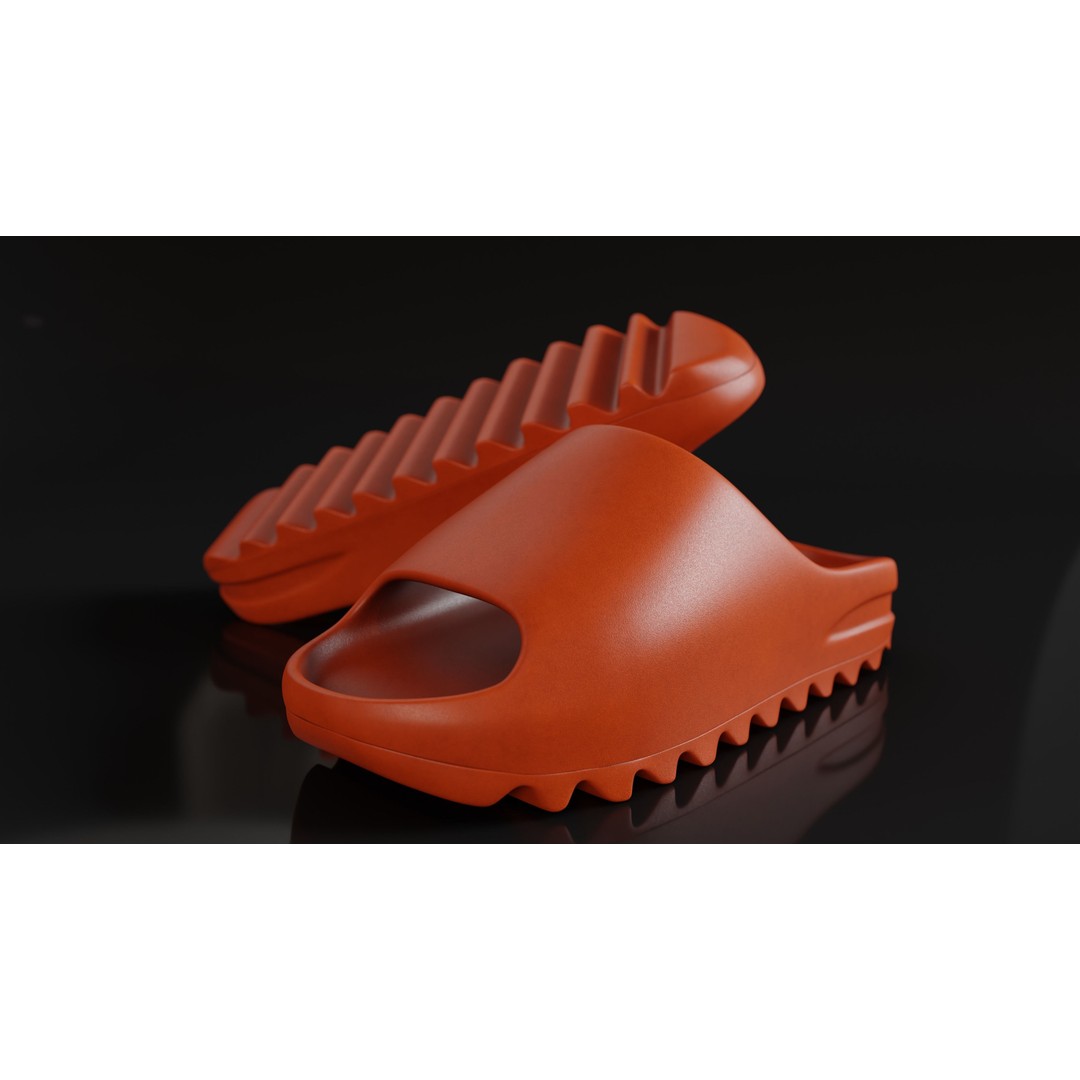 Adidas Yeezy Sliders 3D Model – Low Poly Game Asset, Blender & FBX - View 16