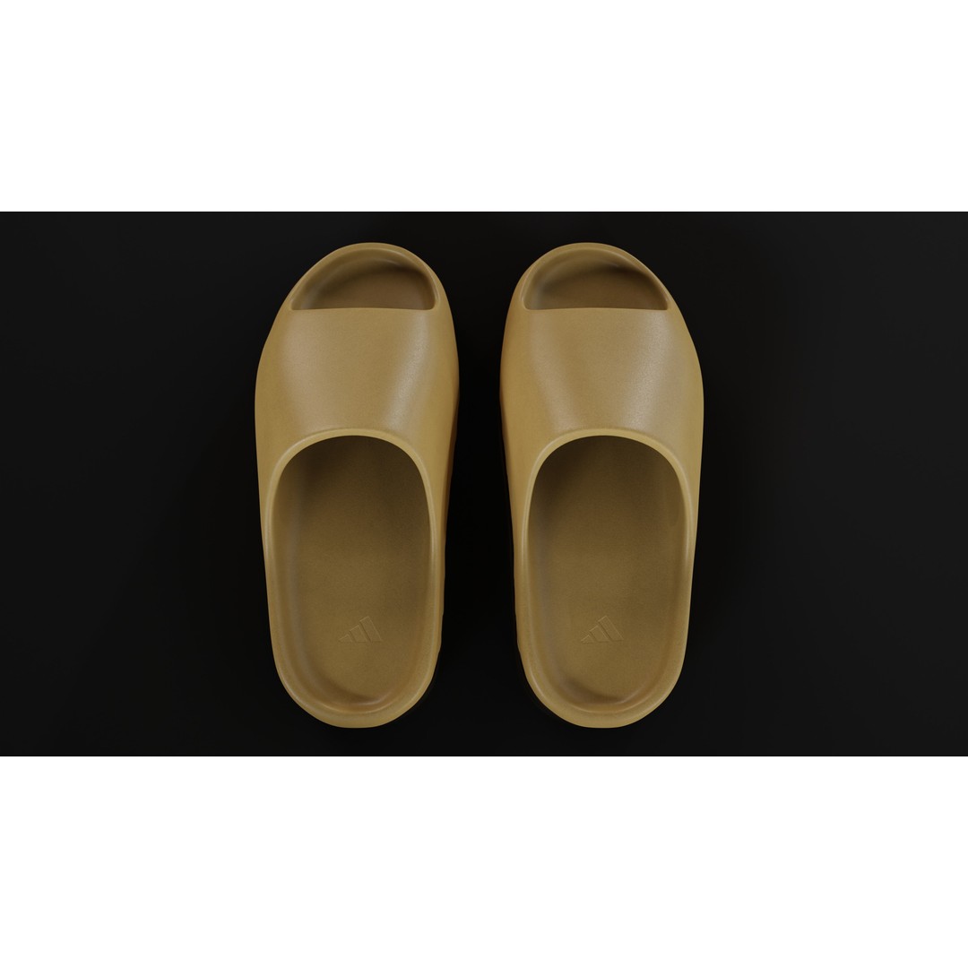 Adidas Yeezy Sliders 3D Model – Low Poly Game Asset, Blender & FBX - View 18