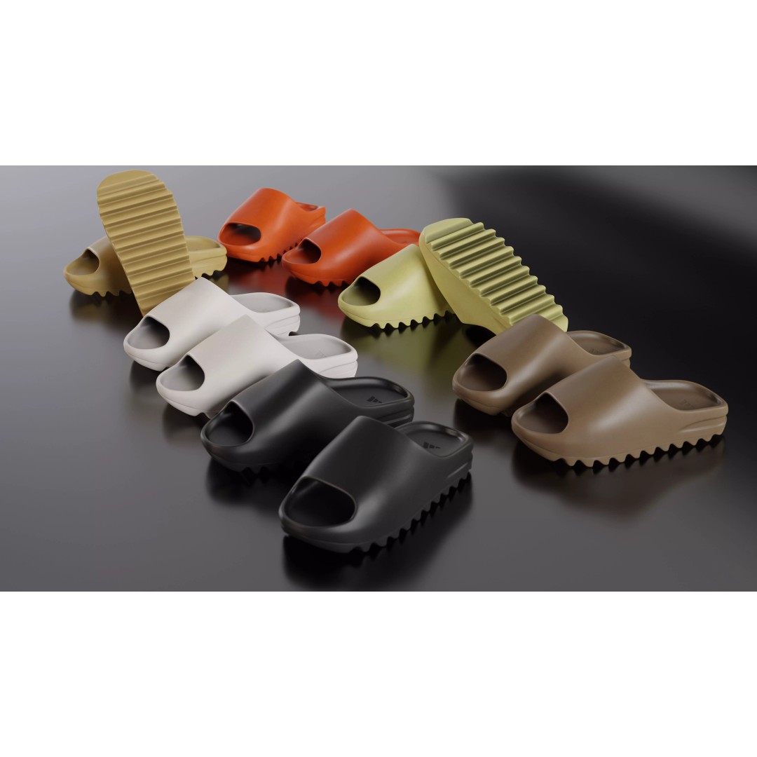 Adidas Yeezy Sliders 3D Model – Low Poly Game Asset, Blender & FBX - View 2