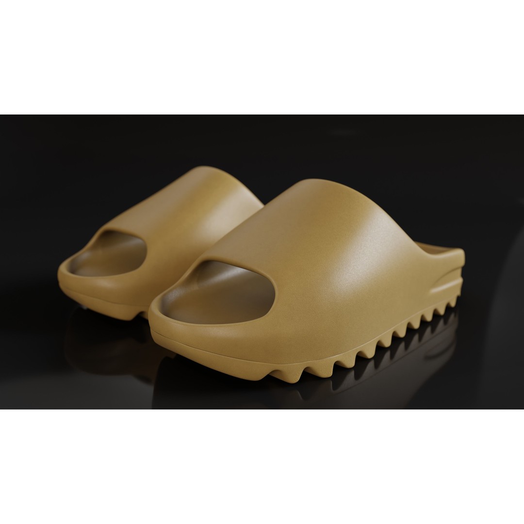 Adidas Yeezy Sliders 3D Model – Low Poly Game Asset, Blender & FBX - View 20