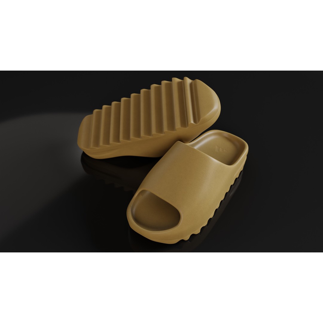 Adidas Yeezy Sliders 3D Model – Low Poly Game Asset, Blender & FBX - View 22