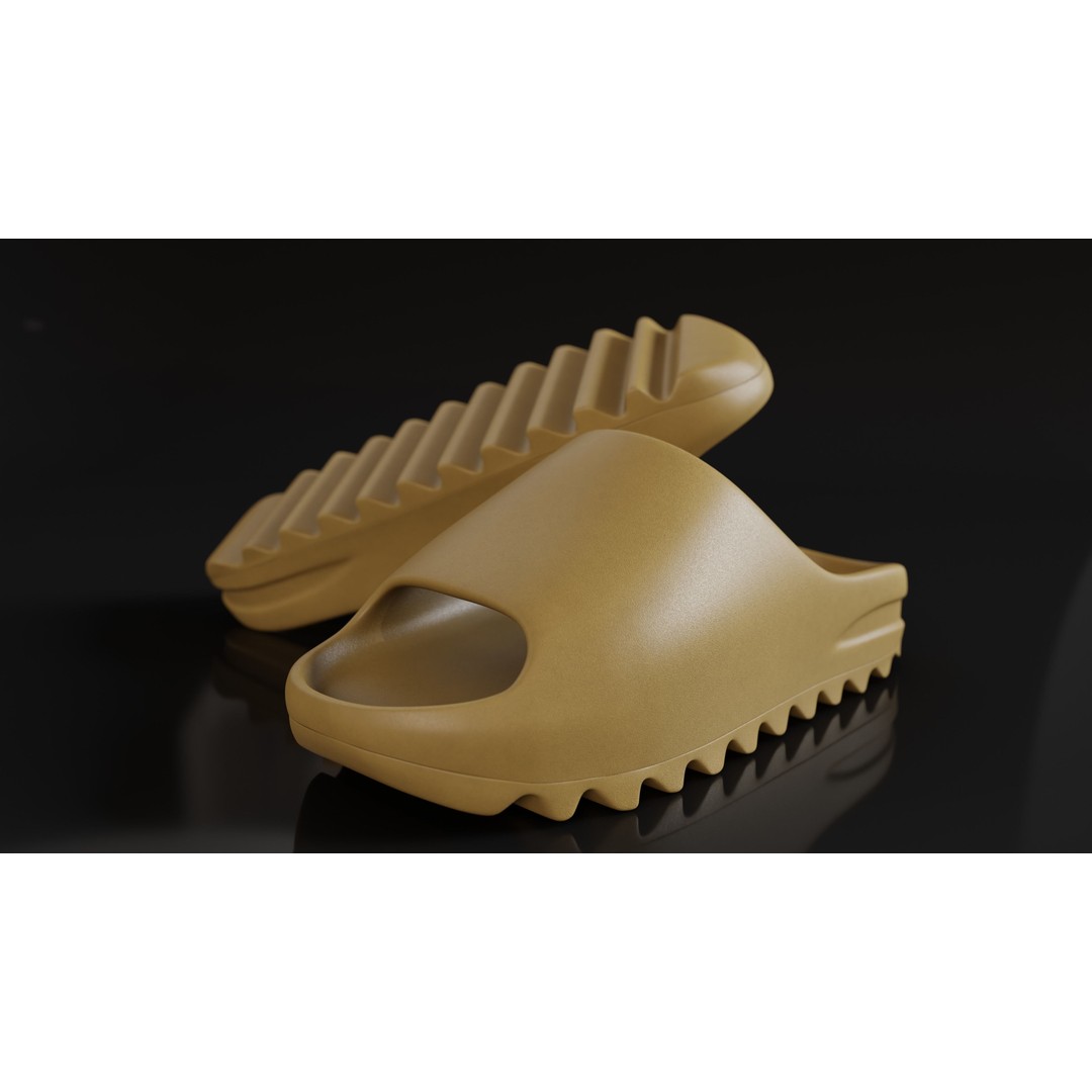 Adidas Yeezy Sliders 3D Model – Low Poly Game Asset, Blender & FBX - View 23
