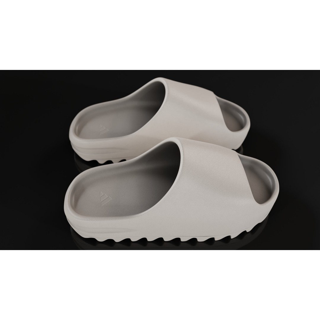 Adidas Yeezy Sliders 3D Model – Low Poly Game Asset, Blender & FBX - View 3