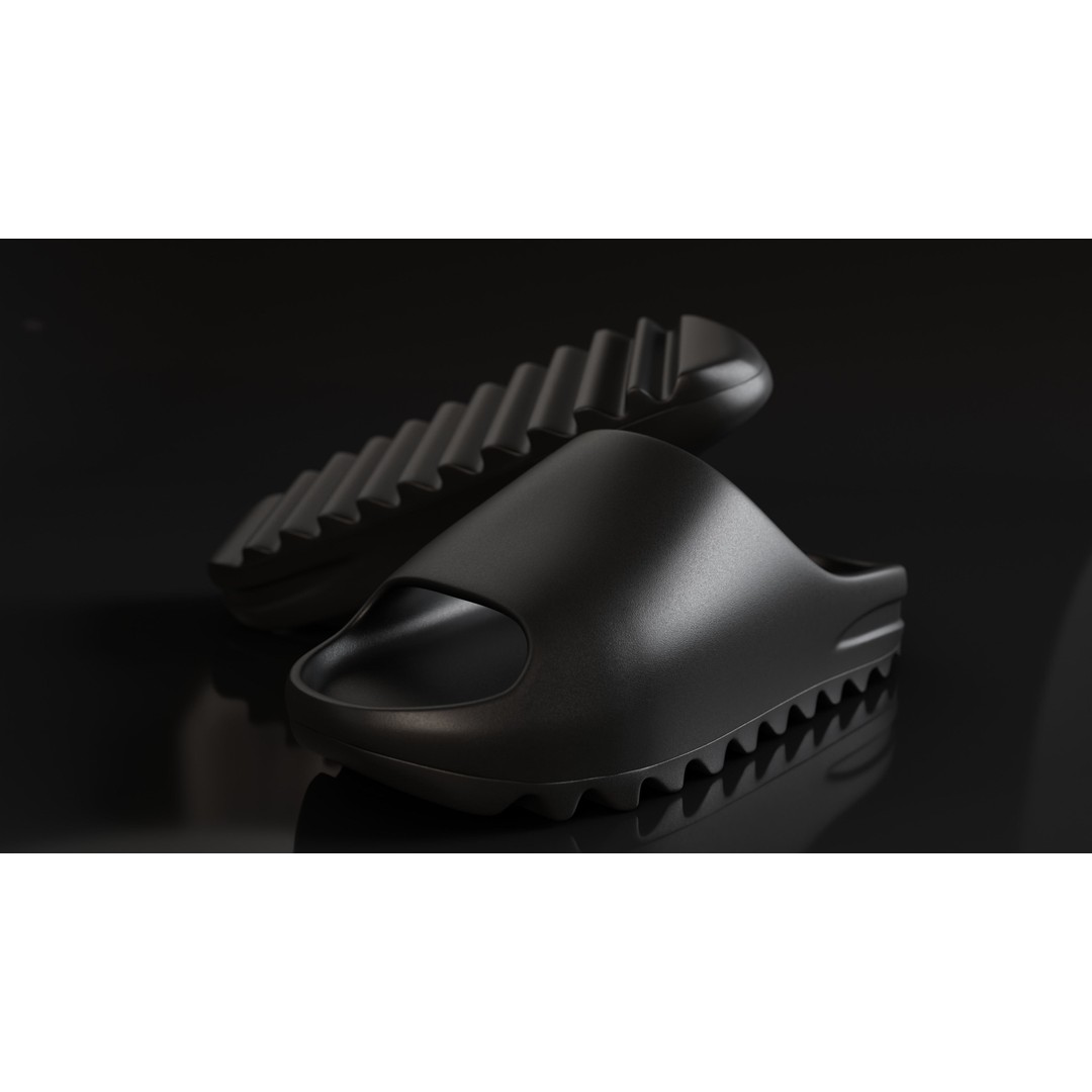 Adidas Yeezy Sliders 3D Model – Low Poly Game Asset, Blender & FBX - View 30