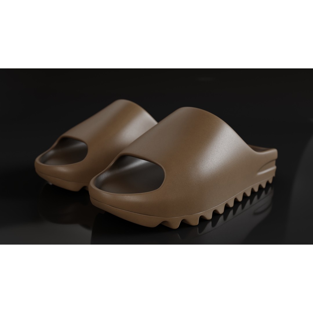 Adidas Yeezy Sliders 3D Model – Low Poly Game Asset, Blender & FBX - View 34