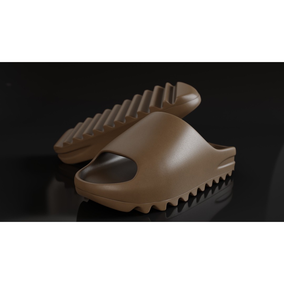 Adidas Yeezy Sliders 3D Model – Low Poly Game Asset, Blender & FBX - View 37