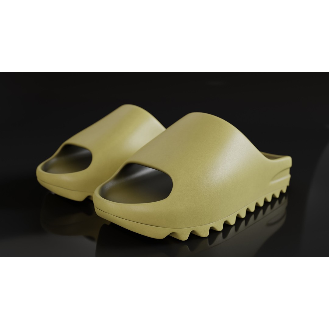 Adidas Yeezy Sliders 3D Model – Low Poly Game Asset, Blender & FBX - View 41