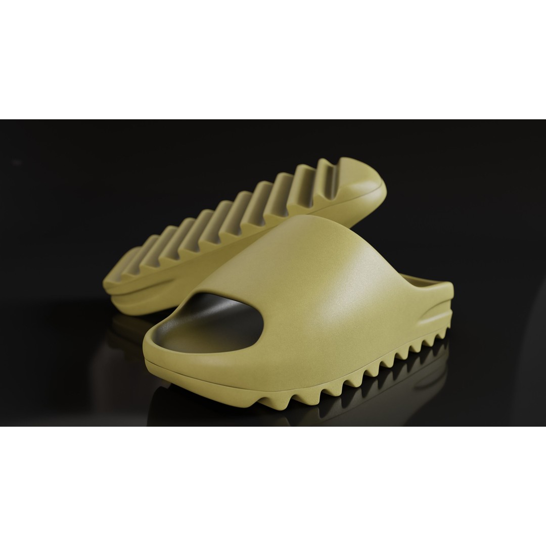 Adidas Yeezy Sliders 3D Model – Low Poly Game Asset, Blender & FBX - View 44