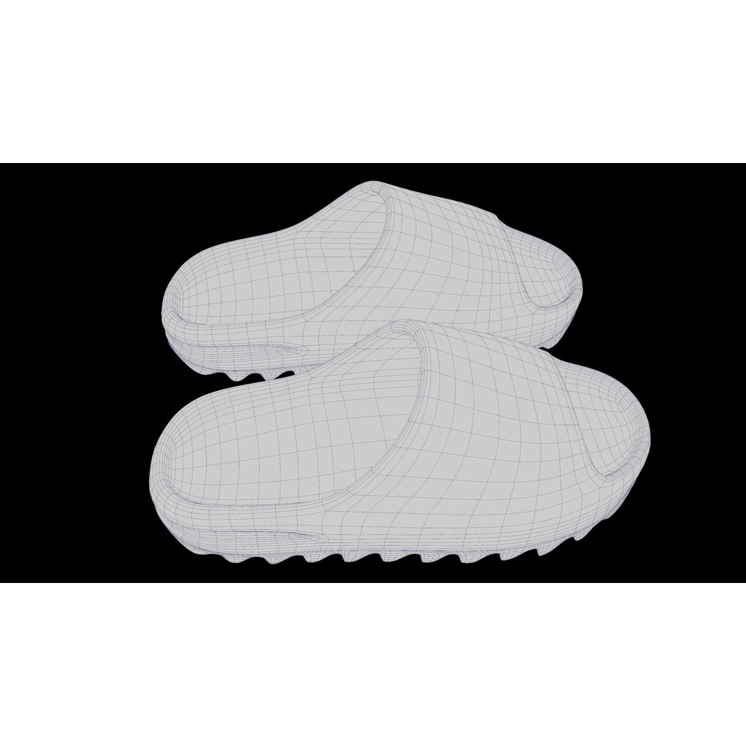 Adidas Yeezy Sliders 3D Model – Low Poly Game Asset, Blender & FBX - View 46