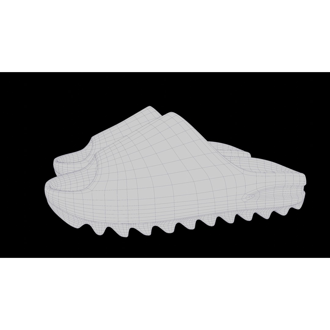 Adidas Yeezy Sliders 3D Model – Low Poly Game Asset, Blender & FBX - View 47