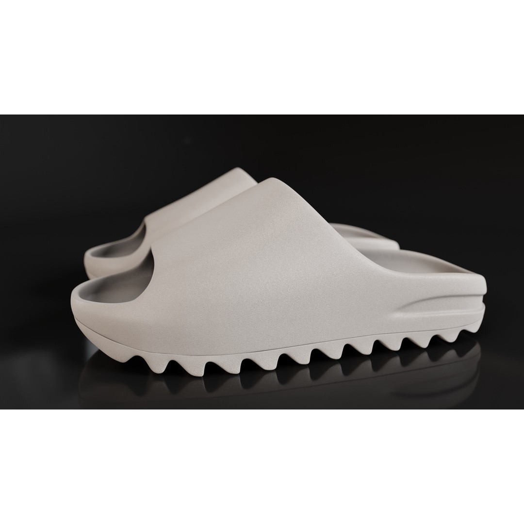 Adidas Yeezy Sliders 3D Model – Low Poly Game Asset, Blender & FBX - View 5