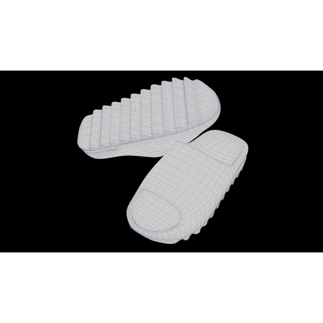 Adidas Yeezy Sliders 3D Model – Low Poly Game Asset, Blender & FBX - View 50