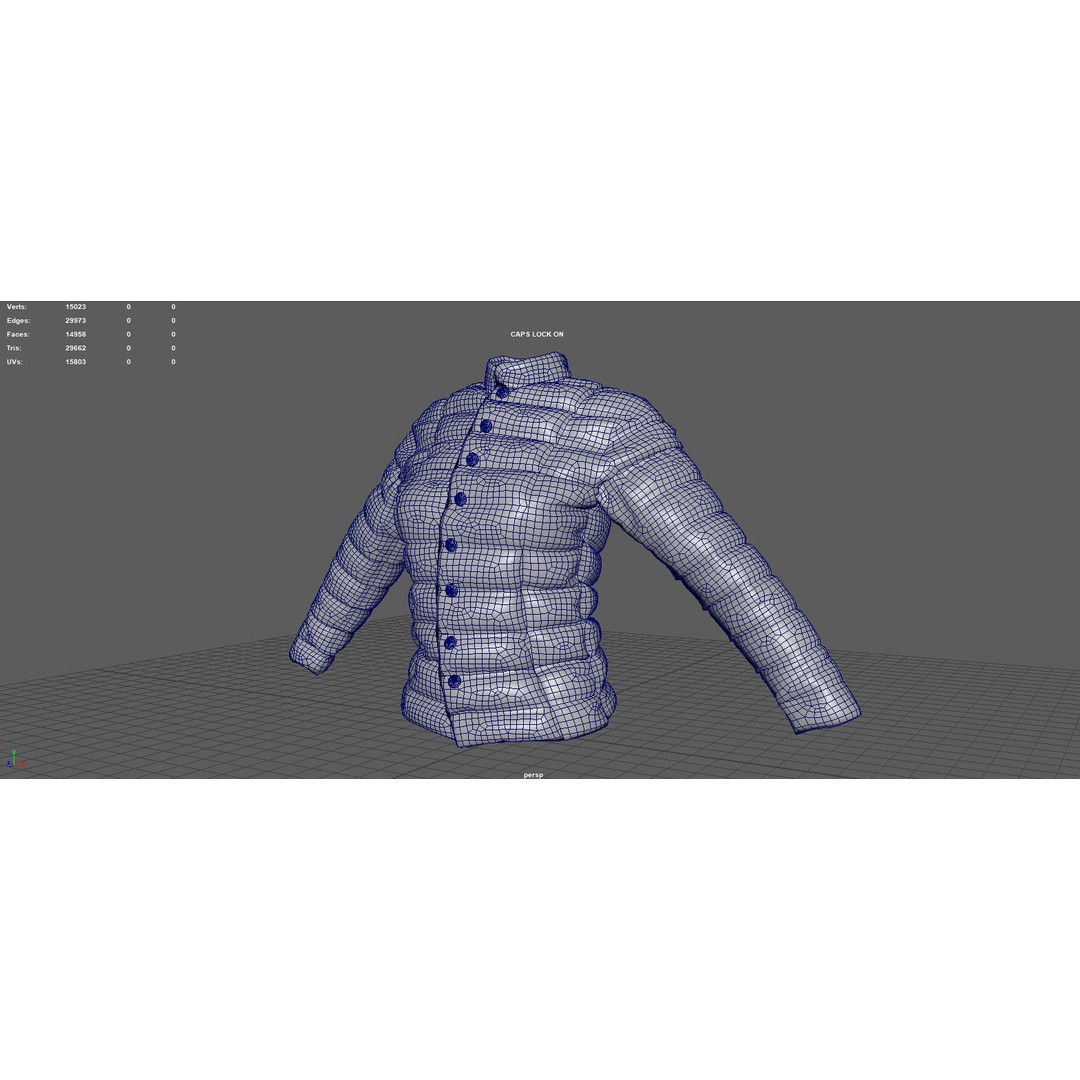 Winter Jacket 3D Model – Stylish Casual Clothing, PBR Textures, FBX - View 12