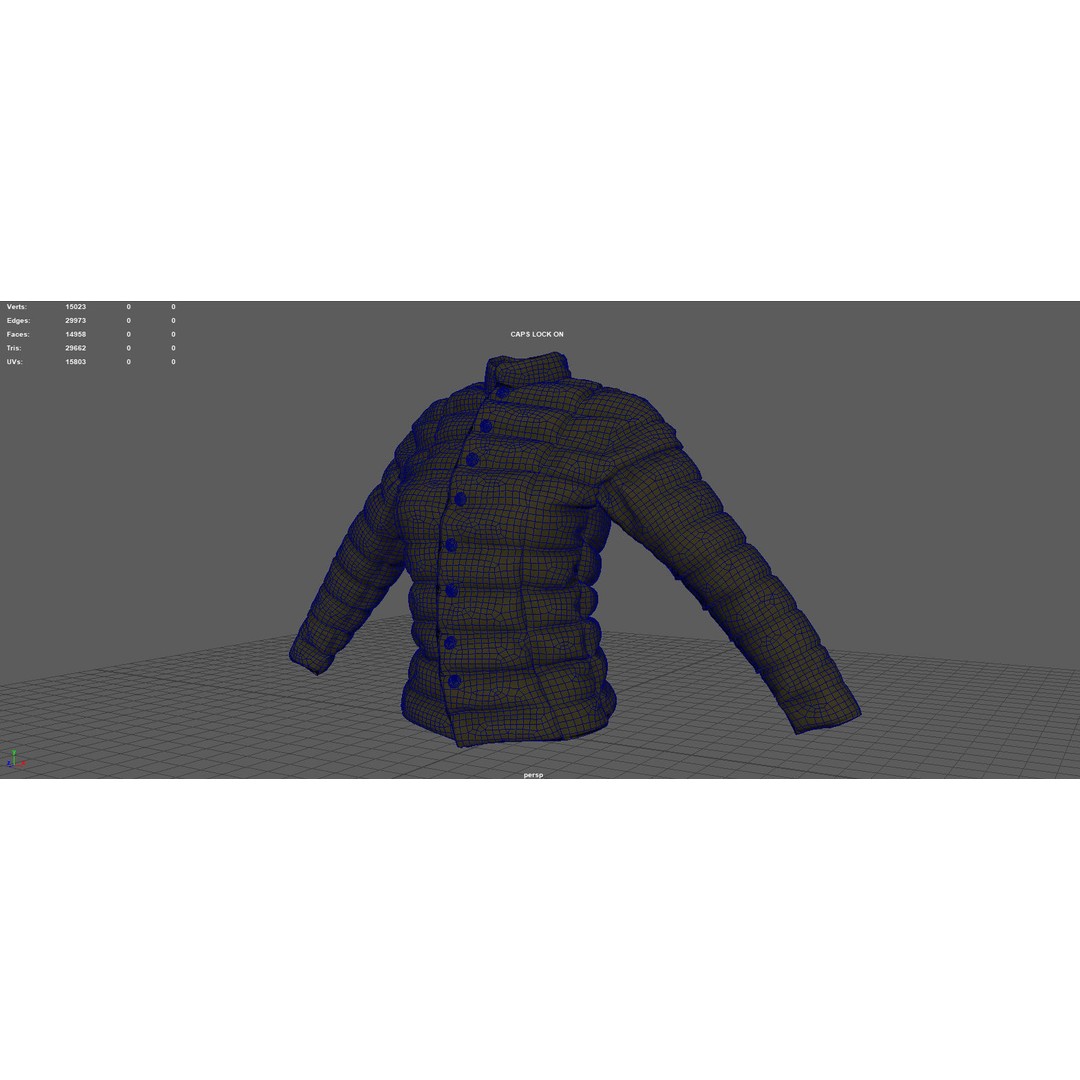 Winter Jacket 3D Model – Stylish Casual Clothing, PBR Textures, FBX - View 13