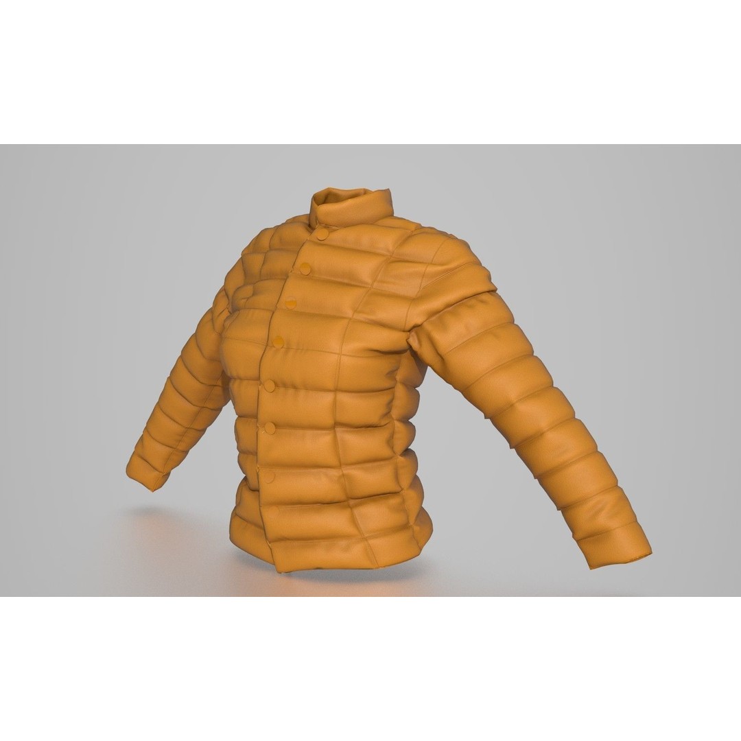 Winter Jacket 3D Model – Stylish Casual Clothing, PBR Textures, FBX - View 5