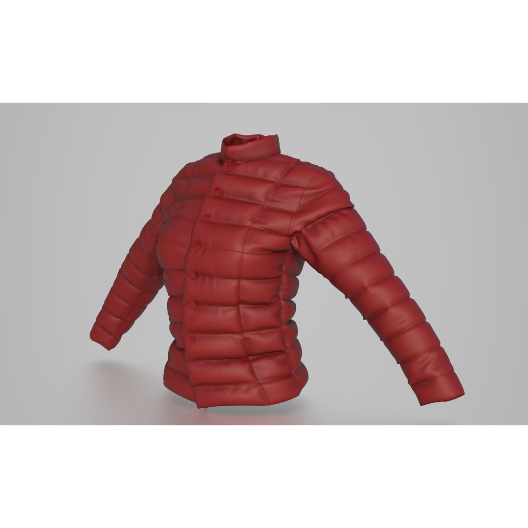 Winter Jacket 3D Model – Stylish Casual Clothing, PBR Textures, FBX - View 7