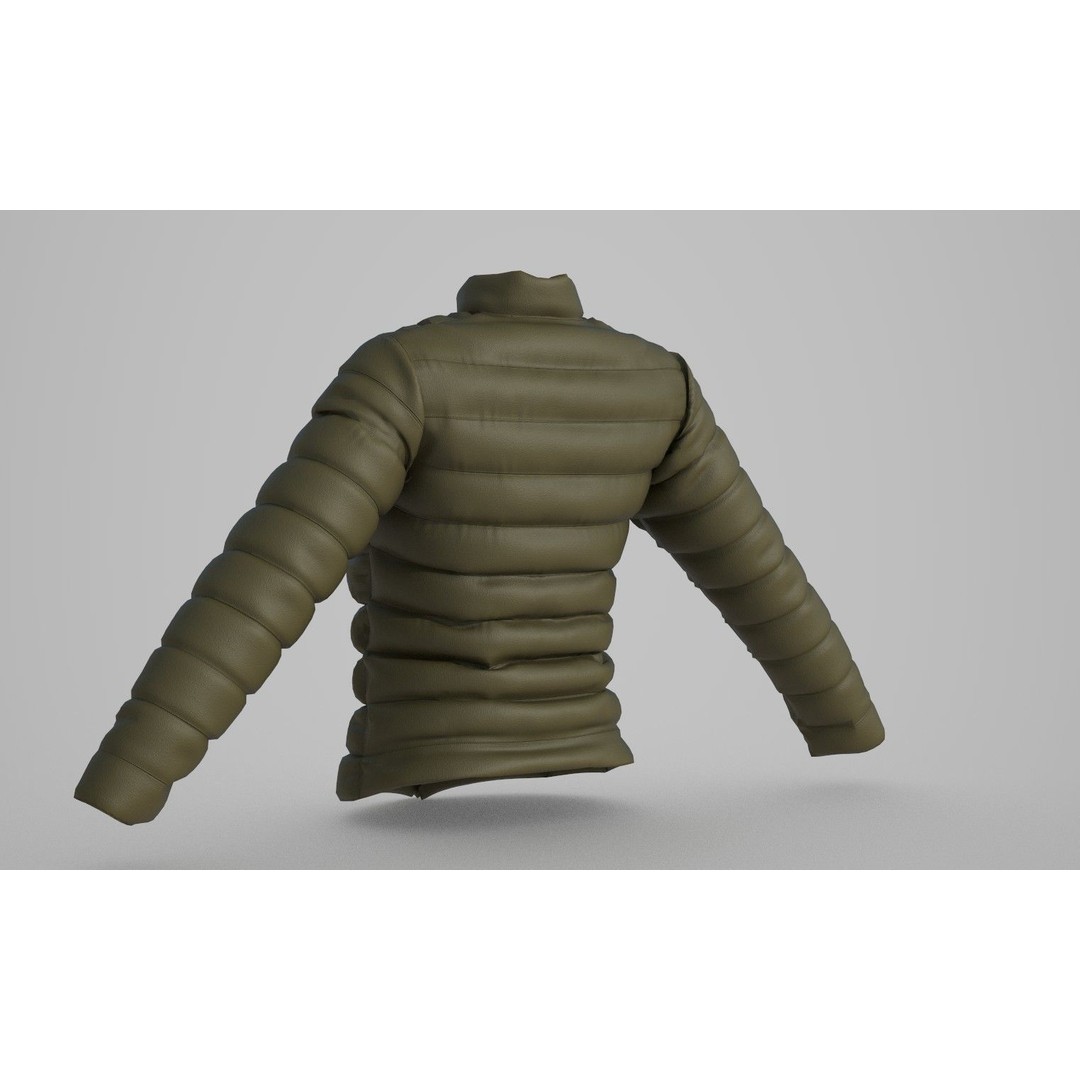 Winter Jacket 3D Model – Stylish Casual Clothing, PBR Textures, FBX - View 8