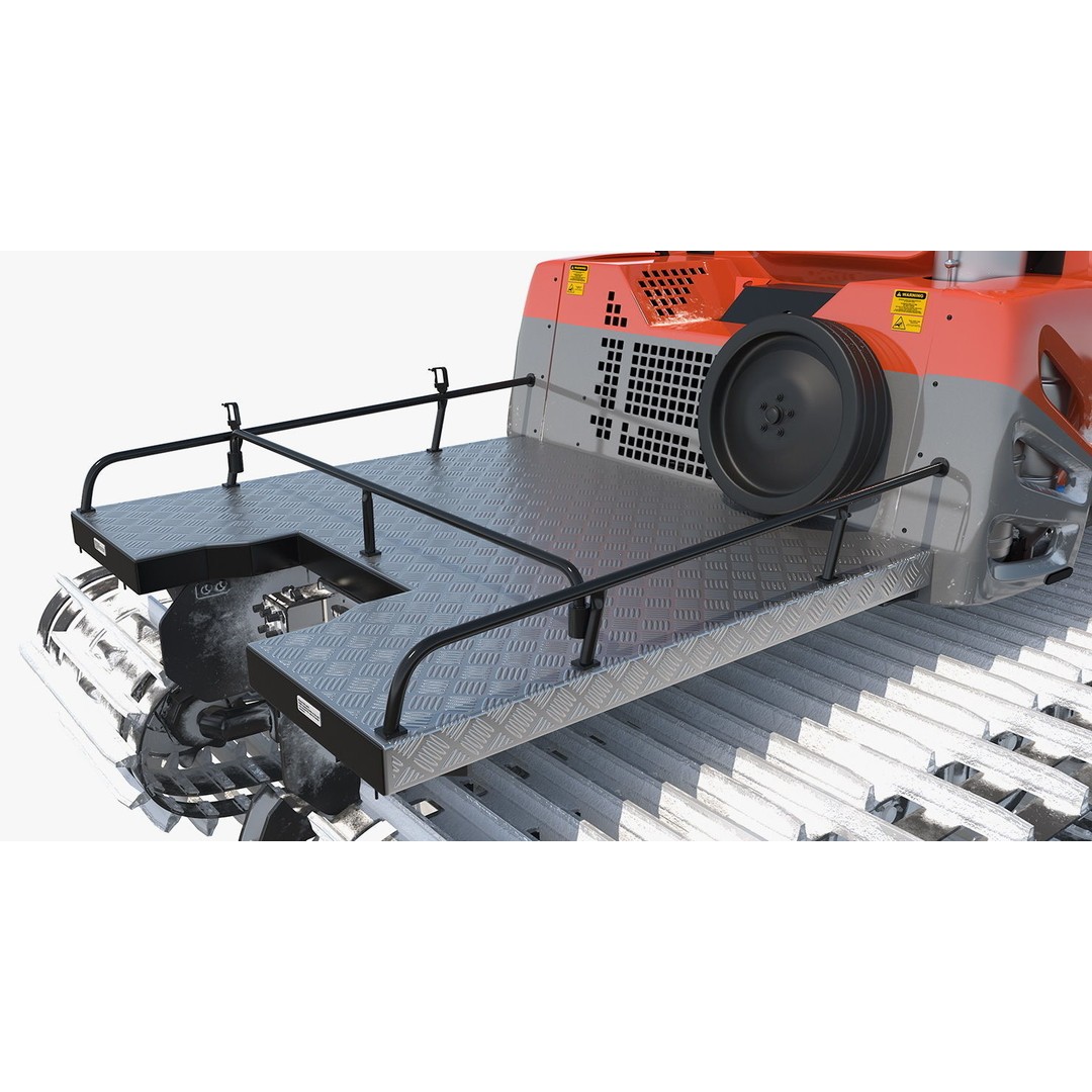 Snowy Snowcat 3D Model – High Quality Snow Grooming Vehicle, FBX & OBJ - View 18