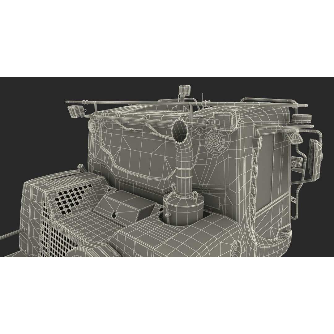 Snowy Snowcat 3D Model – High Quality Snow Grooming Vehicle, FBX & OBJ - View 31