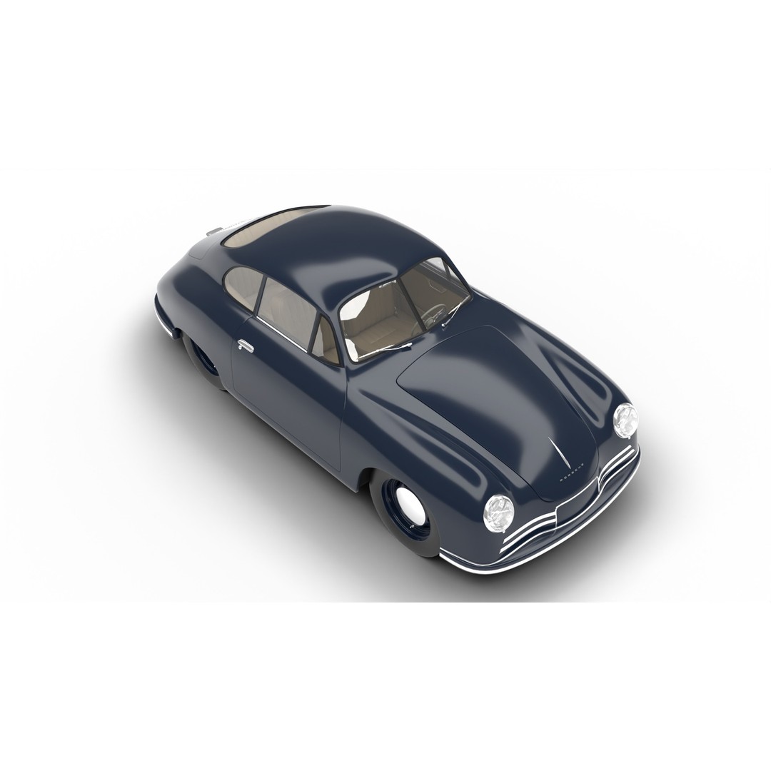 Porsche 356 2 Coupe 1948 3D Model – Rigged PBR Antique Car, FBX - View 10