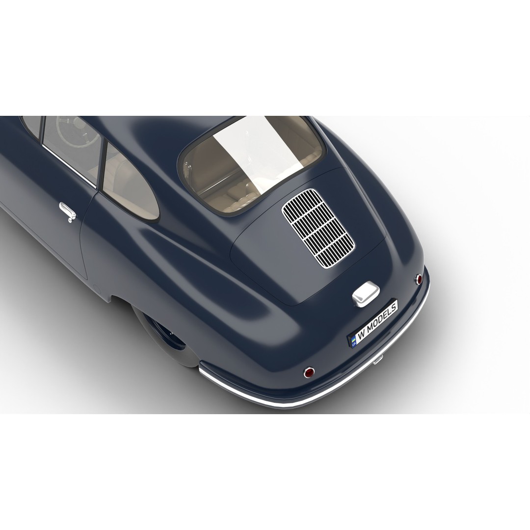 Porsche 356 2 Coupe 1948 3D Model – Rigged PBR Antique Car, FBX - View 11