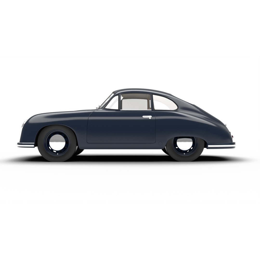 Porsche 356 2 Coupe 1948 3D Model – Rigged PBR Antique Car, FBX - View 12