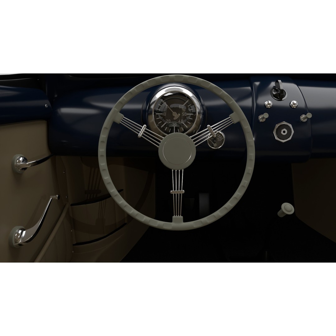 Porsche 356 2 Coupe 1948 3D Model – Rigged PBR Antique Car, FBX - View 24