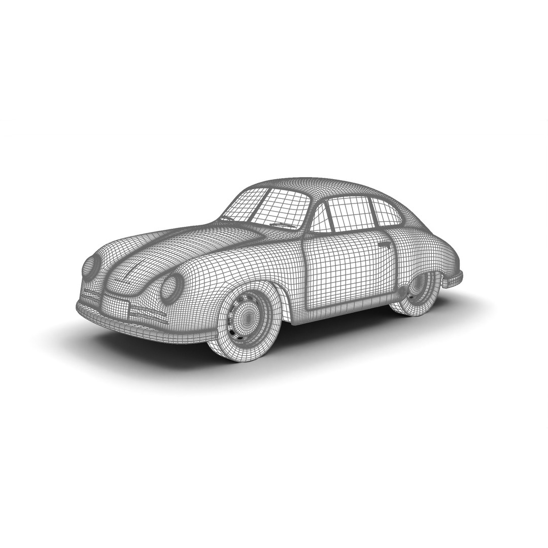 Porsche 356 2 Coupe 1948 3D Model – Rigged PBR Antique Car, FBX - View 27