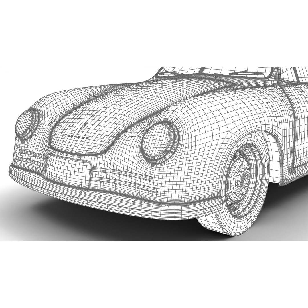 Porsche 356 2 Coupe 1948 3D Model – Rigged PBR Antique Car, FBX - View 29