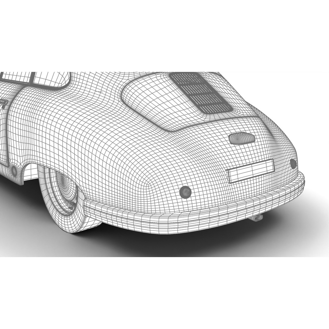 Porsche 356 2 Coupe 1948 3D Model – Rigged PBR Antique Car, FBX - View 30