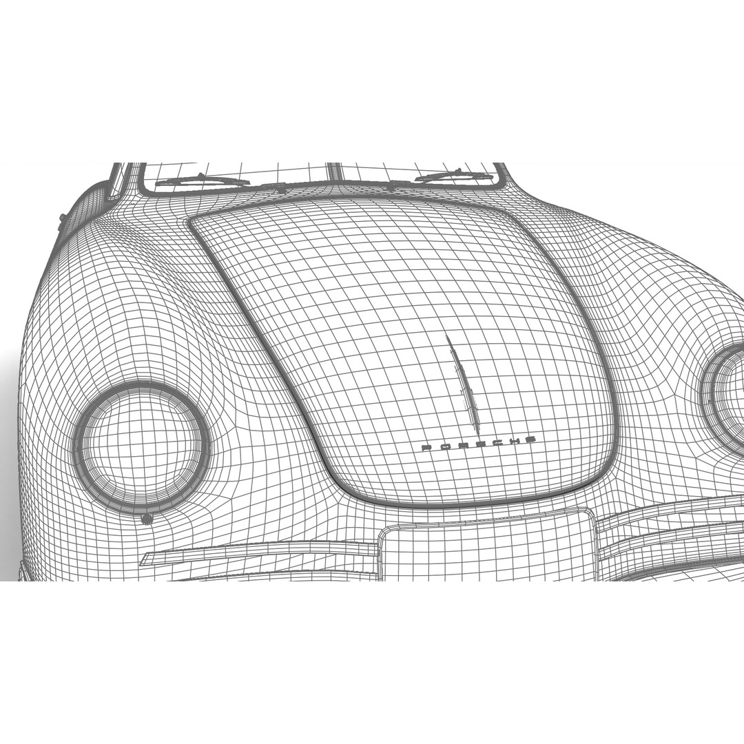 Porsche 356 2 Coupe 1948 3D Model – Rigged PBR Antique Car, FBX - View 33