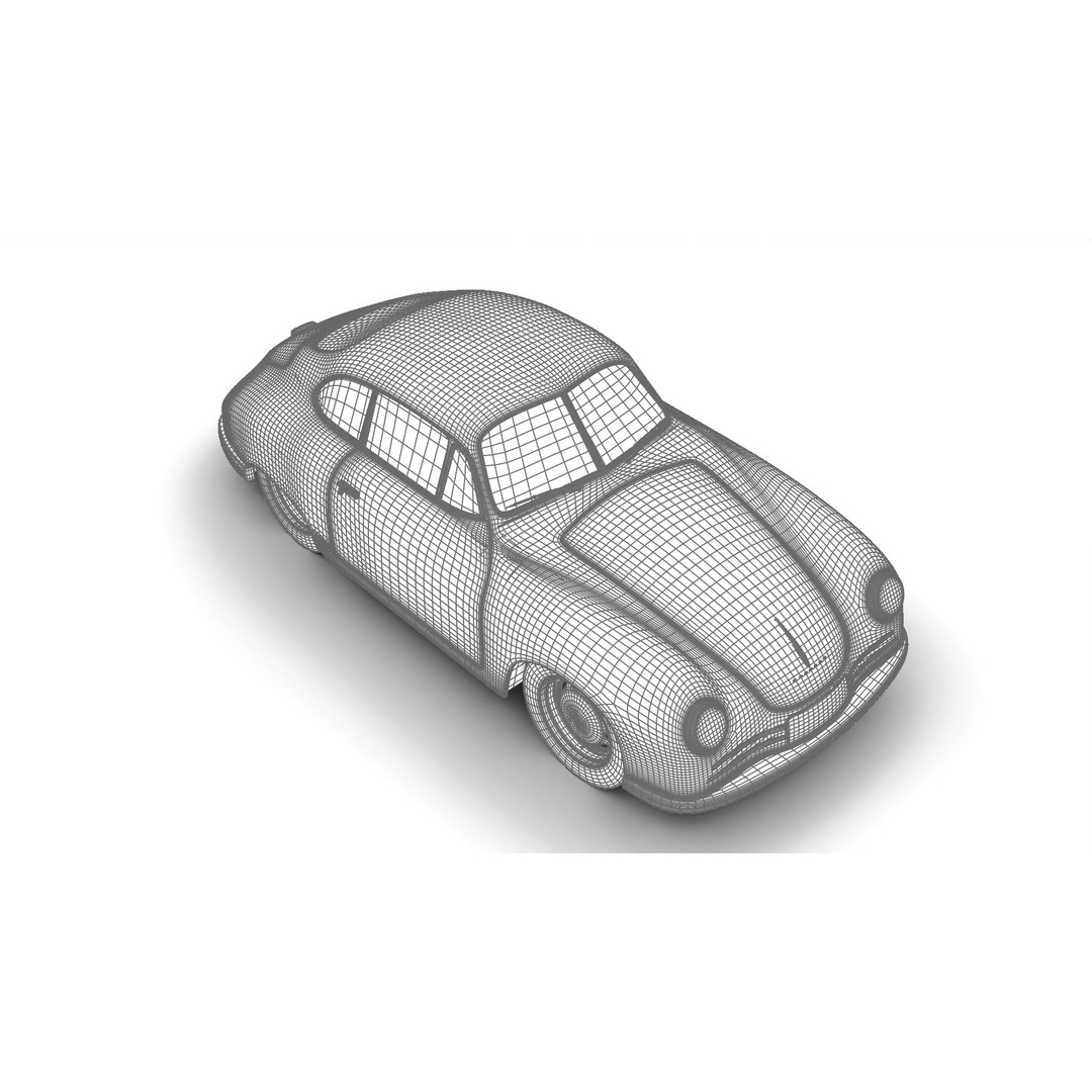 Porsche 356 2 Coupe 1948 3D Model – Rigged PBR Antique Car, FBX - View 35