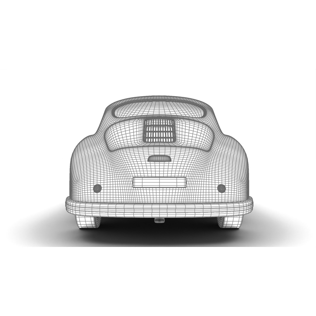 Porsche 356 2 Coupe 1948 3D Model – Rigged PBR Antique Car, FBX - View 38