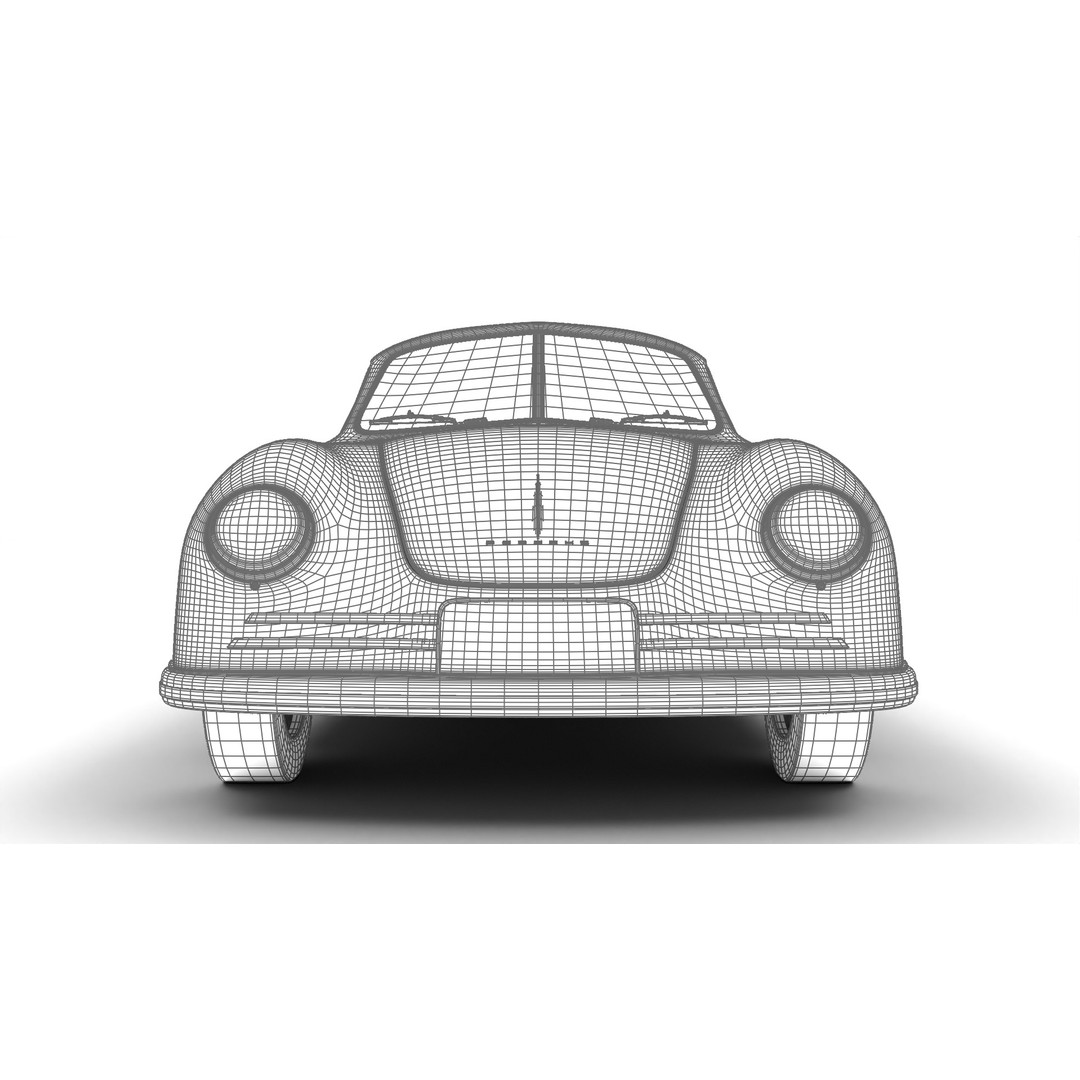Porsche 356 2 Coupe 1948 3D Model – Rigged PBR Antique Car, FBX - View 39