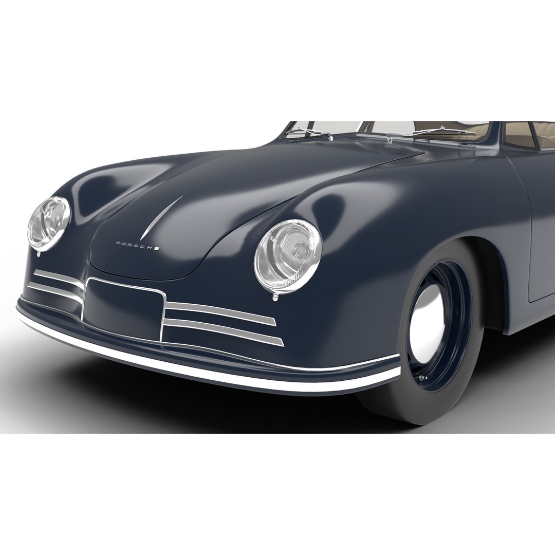 Porsche 356 2 Coupe 1948 3D Model – Rigged PBR Antique Car, FBX - View 4