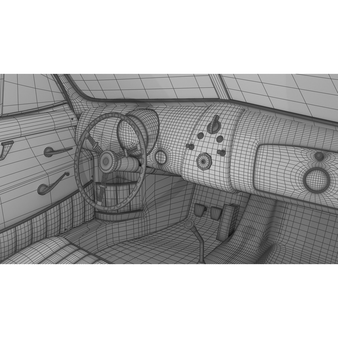 Porsche 356 2 Coupe 1948 3D Model – Rigged PBR Antique Car, FBX - View 48