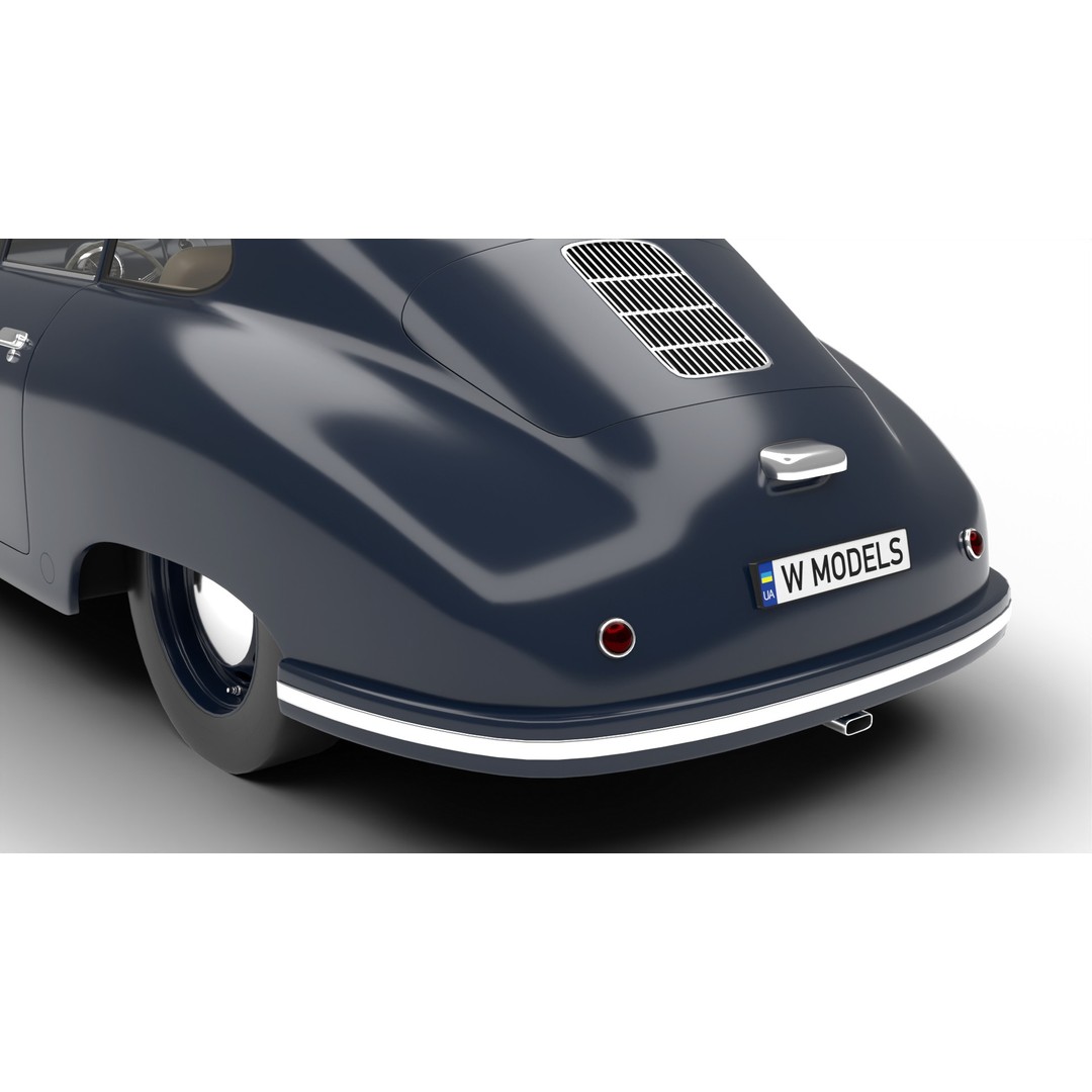 Porsche 356 2 Coupe 1948 3D Model – Rigged PBR Antique Car, FBX - View 5