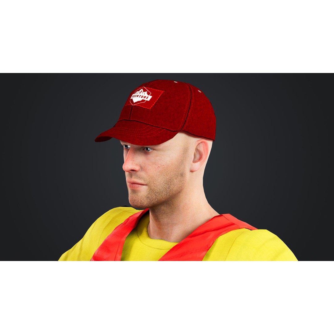 Kayak Canoe Athlete 3D Model – Low Poly Rigged Character, FBX - View 11
