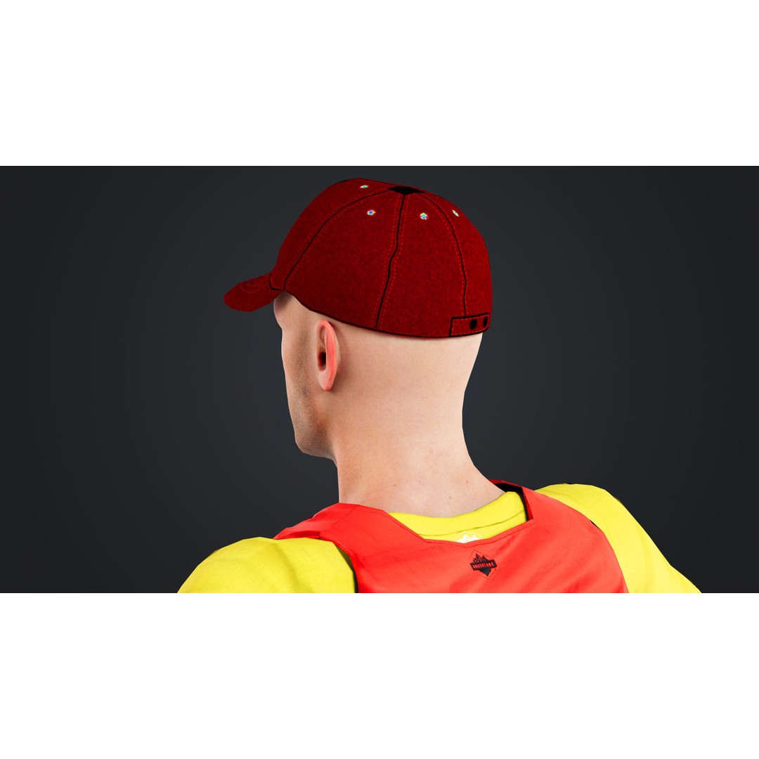 Kayak Canoe Athlete 3D Model – Low Poly Rigged Character, FBX - View 13